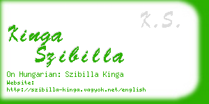 kinga szibilla business card